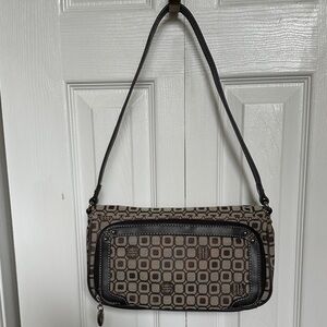Liz & Co. Brown & Tan Multi Pocket Purse Shoulder Bag